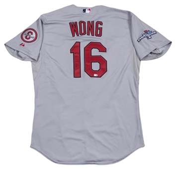 2013 Kolten Wong NLDS Game Worn St. Louis Cardinals Road Jersey (MLB Authenticated)